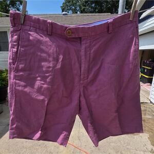 Brooks Brothers Baird McNutt pink linen shorts men 38W Bermuda linen cotton